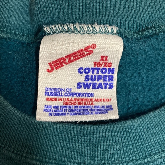 JERZEES XL Cotton Super Sweats Vintage 90s Sweatshirt - Picture 4 of 10
